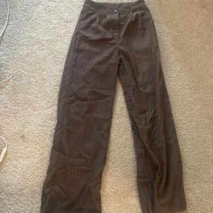 Brown pants, Ribbed